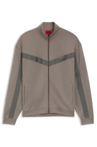 Sweat zippé Relaxed avec bande chevrons - HUGO - Modalova