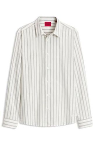 Chemise Relaxed en flanelle de coton brossé - HUGO - Modalova