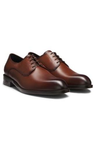 Chaussures derby en cuir avec des détails de surpiqûre - Boss - Modalova