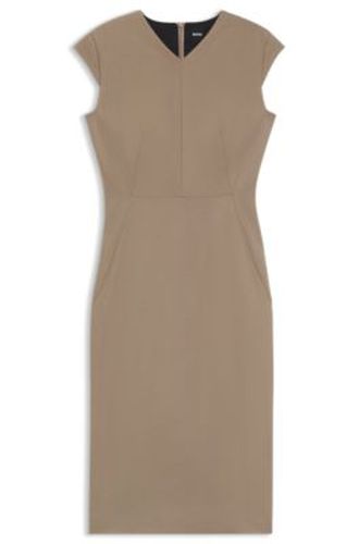 Robe en tissu stretch à mancherons - Boss - Modalova