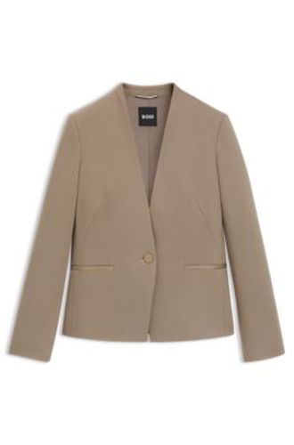 Veste Regular sans col avec bouton en métal - Boss - Modalova