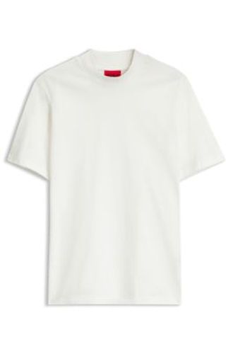 T-shirt Slim en coton stretch avec col mao - HUGO - Modalova