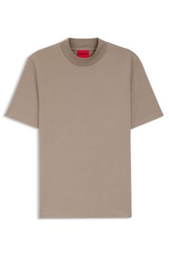 T-shirt Slim en coton stretch avec col mao - HUGO - Modalova