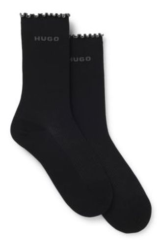 Lot de deux paires de chaussettes mi-mollet avec chevilles à voant - HUGO - Modalova