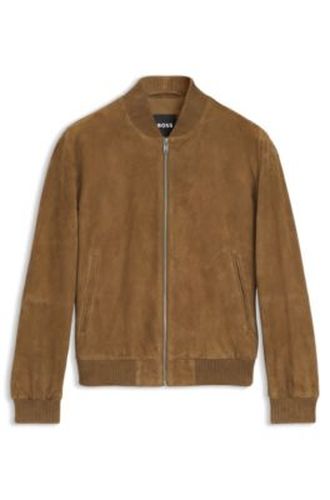 Veste Regular en cuir suédé - Boss - Modalova