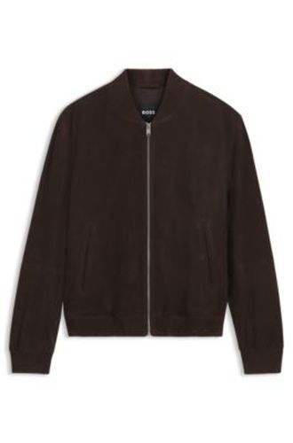Veste Regular en cuir suédé - Boss - Modalova