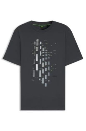 T-shirt en coton stretch à imprimé géométrique - Boss - Modalova