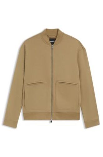 Sweat zippé en coton mélangé peau de pêche - Boss - Modalova