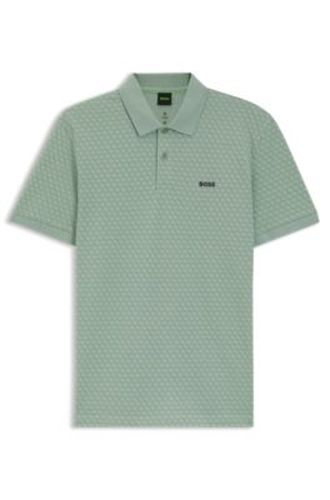 Polo en piqué de coton avec motif imprimé - Boss - Modalova