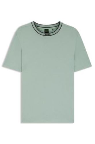 T-shirt en coton à col rond logoté - Boss - Modalova