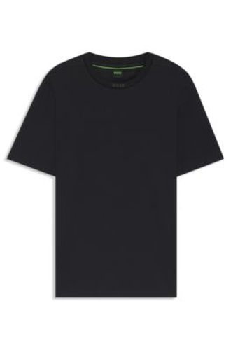 T-shirt en coton à col rond logoté - Boss - Modalova