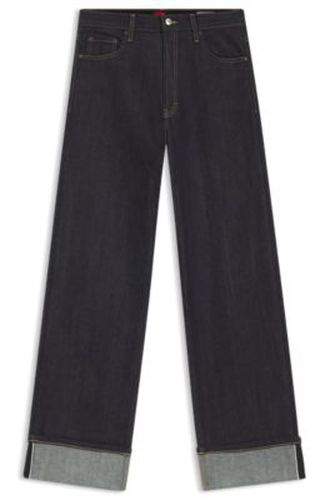 Jean large en denim selvedge japonais - HUGO - Modalova