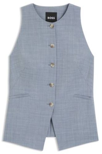 Gilet Slim Fit en laine vierge - Boss - Modalova