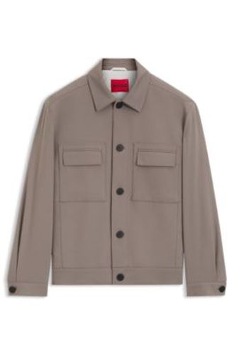 Veste de costume Slim en twill infroissable - HUGO - Modalova