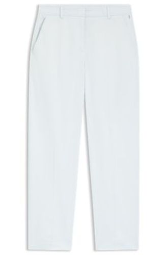 Pantalon Tapered raccourci en coton stretch - Boss - Modalova