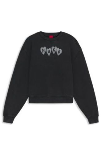 Sweat en molleton de coton avec logo cœur - HUGO - Modalova