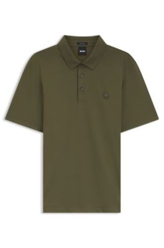 Polo en coton mercerisé avec monogramme double B - Boss - Modalova