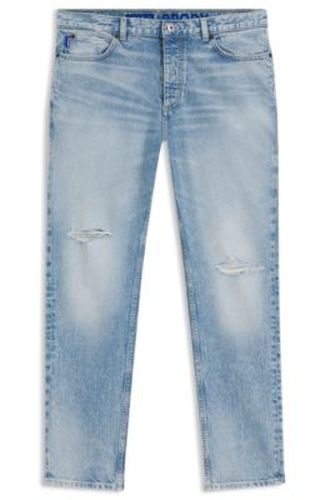 Jean Tapered en denim effet usé - HUGO - Modalova
