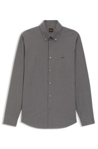 Chemise Regular en coton stretch façonné à carreaux - Boss - Modalova