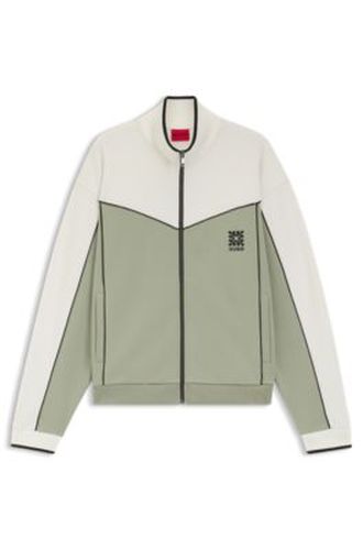 Veste en coton mélangé à logo brodé - HUGO - Modalova