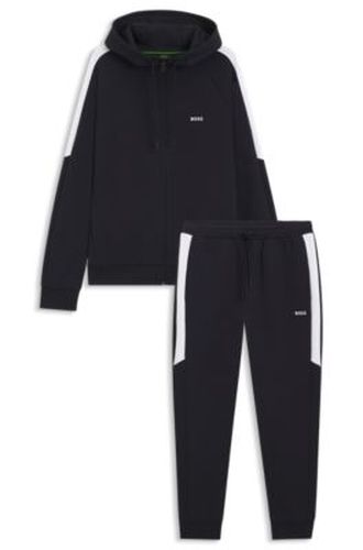 Ensemble de survêtement en coton stretch avec empiècements contrastants - Boss - Modalova