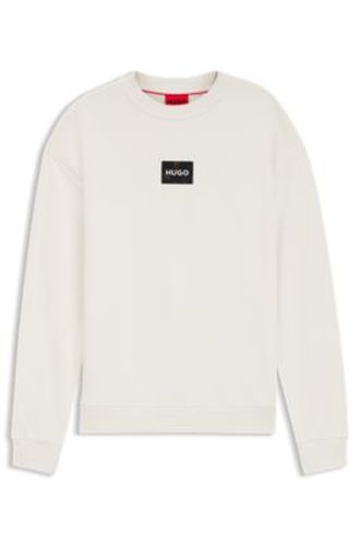 Sweat en molleton de coton avec patch logo écaille de tortue - HUGO - Modalova