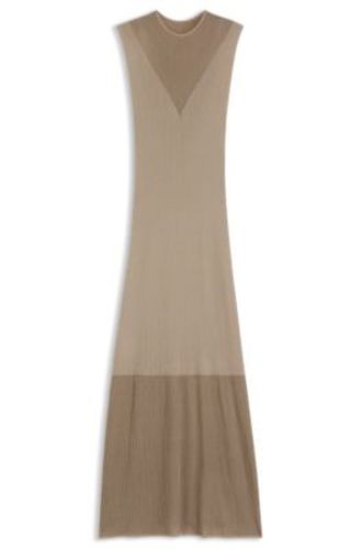 Robe côtelée avec effet color block - HUGO - Modalova