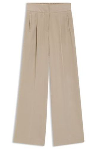 Pantalons coupe droite plissés sur le devant - Boss - Modalova