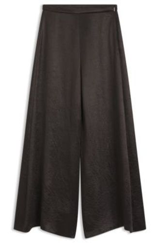 Pantalon coupe décontractée en twill brillant - Boss - Modalova