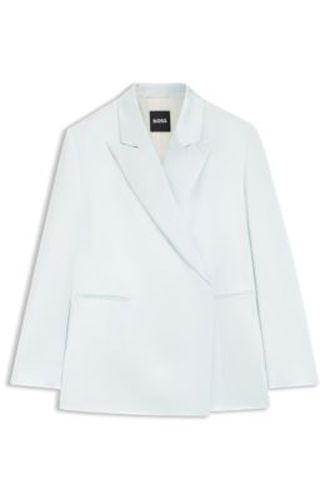 Blazer coupe décontractée en satin à fermeture invisible - Boss - Modalova