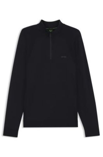 Pull en coton mélangé avec encolure zippée - Boss - Modalova