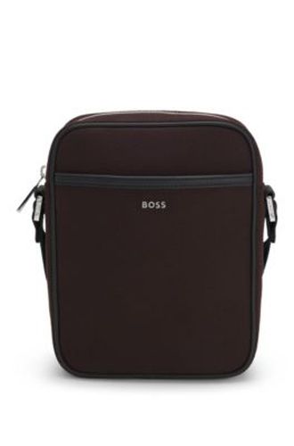 Sac reporter en toile avec lettres logo - Boss - Modalova
