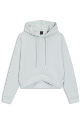 Sweat à capuche avec ourlet incurvé et monogramme Double B - Boss - Modalova
