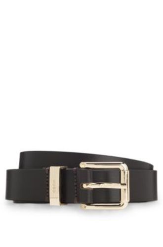 Ceinture en cuir italien avec boucle nœud dorée - HUGO - Modalova