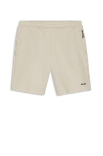 Short en coton mélangé avec graphique réfléchissant - Boss - Modalova