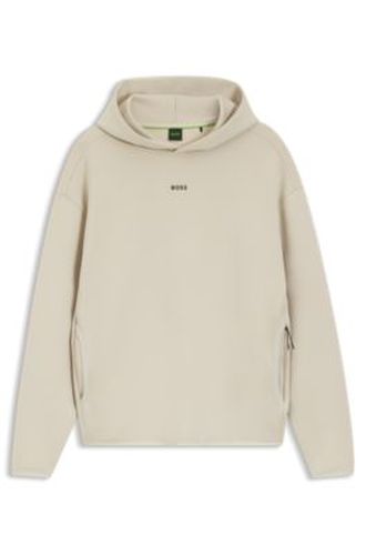Sweat à capuche en coton mélangé avec graphique réfléchissant - Boss - Modalova