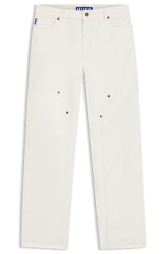 Jean Baggy en denim rigide écru - HUGO - Modalova