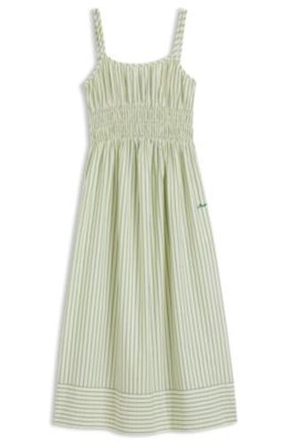 Robe en popeline de coton à rayures verticales - Boss - Modalova