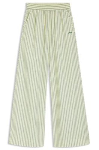 Pantalon en popeline de coton avec rayures verticales - Boss - Modalova