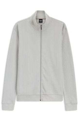Veste en coton mélangé à la structure gaufrée - Boss - Modalova