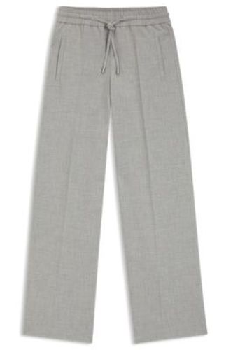 Pantalon Oversize en twill stretch chiné - Boss - Modalova