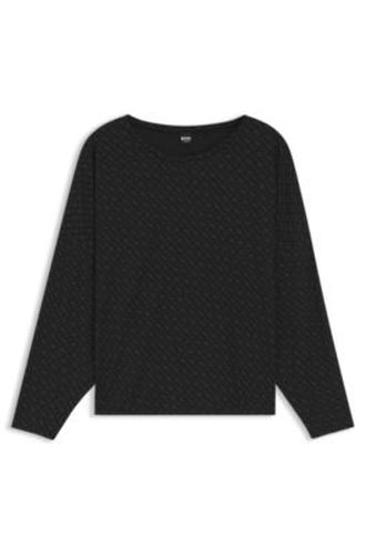 Haut de pyjama à imprimé monogramme et manches chauve-souris - Boss - Modalova