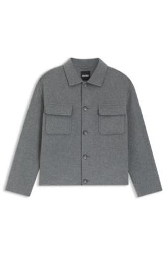 Veste Relaxed en laine mélangée chinée - Boss - Modalova
