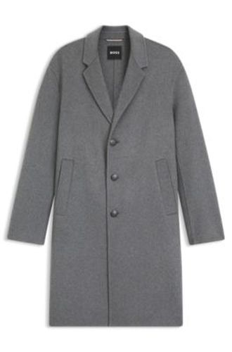 Manteau Relaxed en laine mélangée chinée - Boss - Modalova
