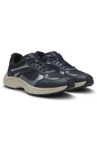Baskets en similicuir et mesh - HUGO - Modalova