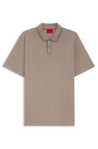 Polo en coton haut de gamme aux finitions contrastantes - HUGO - Modalova