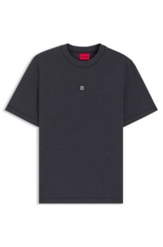 T-shirt en coton mélangé à logo revisité - HUGO - Modalova