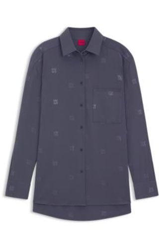 Chemisier Oversize à logos revisités - HUGO - Modalova
