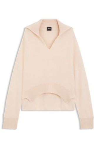 Pull en laine vierge et cachemire à encolure zippée - Boss - Modalova