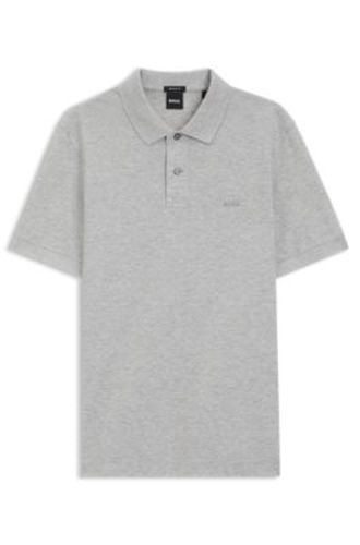Pallas polo en piqué de coton avec logo brodé - Boss - Modalova